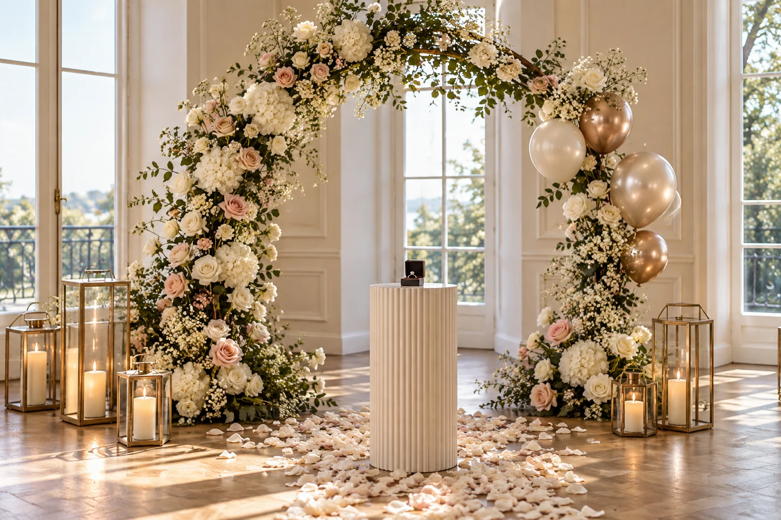Huwelijksaanzoek decoratie, sfeerbeeld ter inspiratie